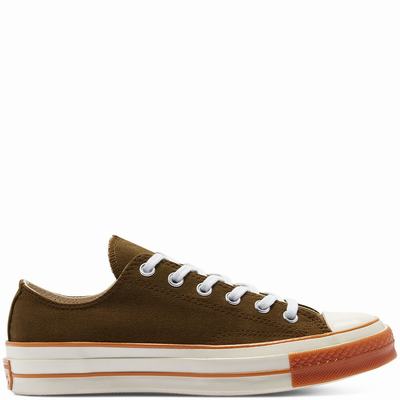 Converse Pop Toe Chuck 70 - Miesten Tennarit - Oliivinvihreä/Beige